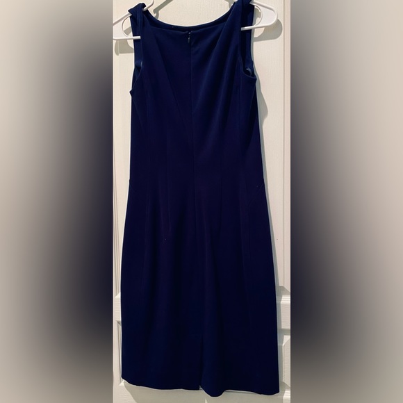 MM LaFleur The Lydia Sheath Dress w Twisted Shoulders in Galaxy Blue - Picture 2 of 12